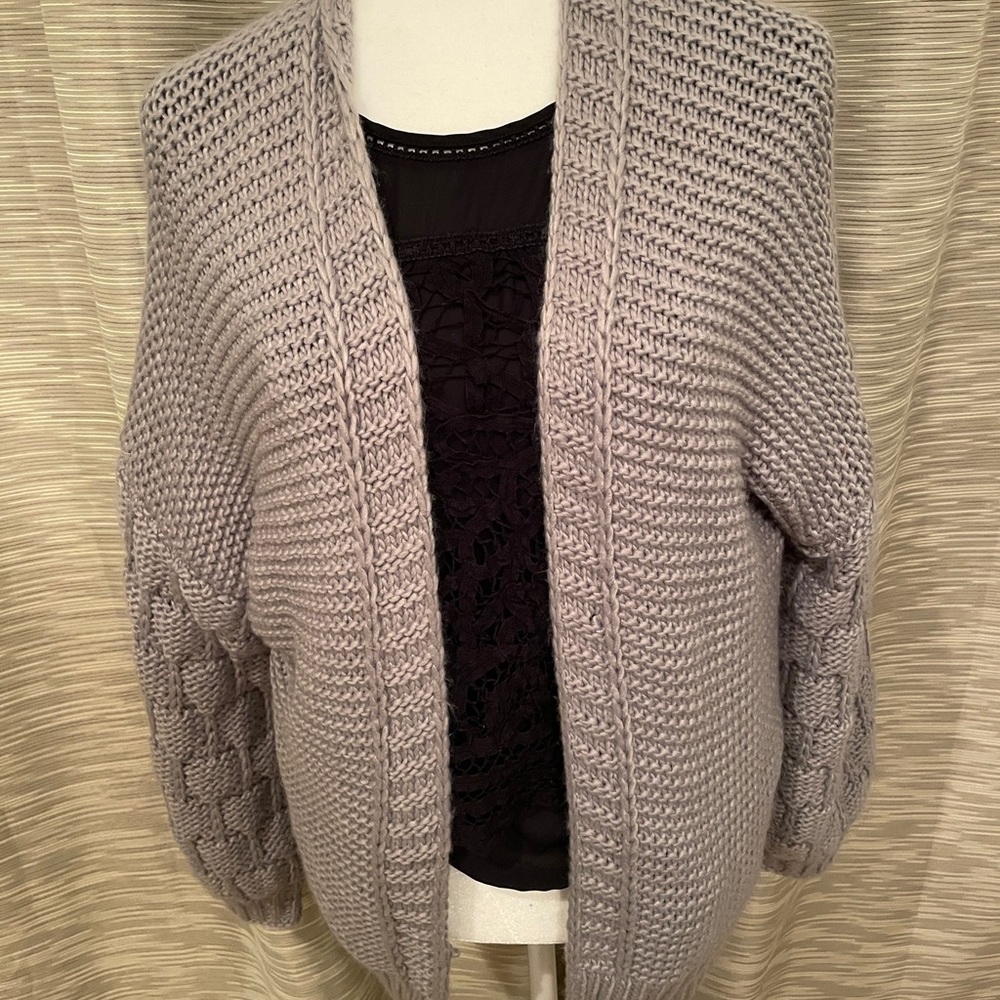 Cotton Emporium Large Gray Cardigan